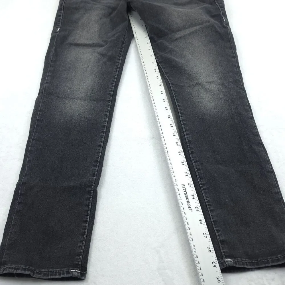 True Religion Jeans Mens 32x29 Geno Relaxed Slim Black Pocket Flap Denim Pants